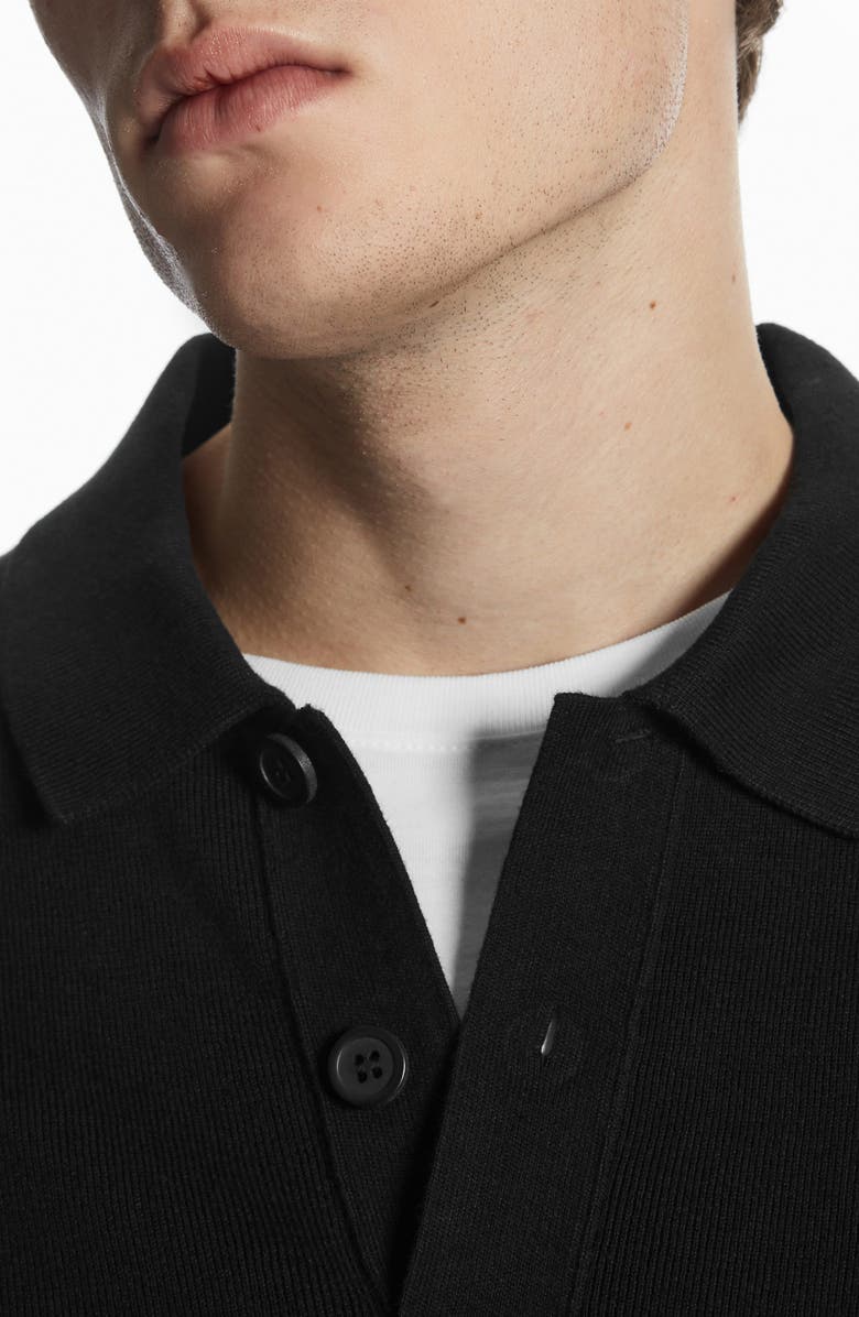 COS Organic Cotton Knit Polo Sweater, Alternate, color, 