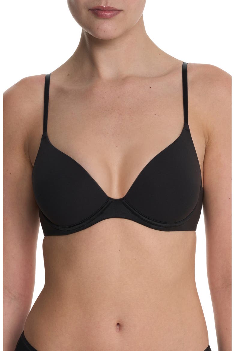 Soft Focus Comfort Underwire Convertible Demi Bra, Main, color, BLACK