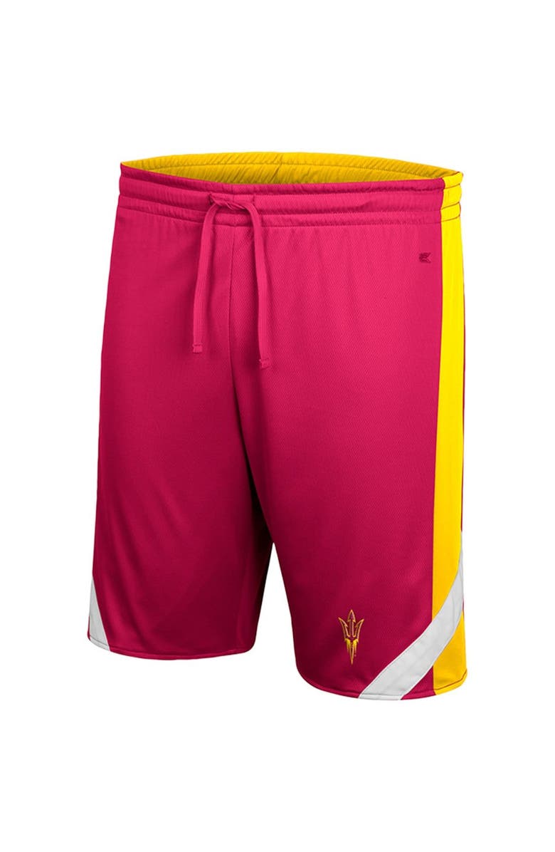 COLOSSEUM Men's Colosseum Maroon/Gold Arizona State Sun Devils Am I Wrong Reversible Shorts, Alternate, color, Maroon