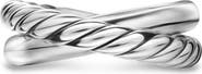 David Yurman Crossover Two Row Ring in Sterling Silver, 7.4mm