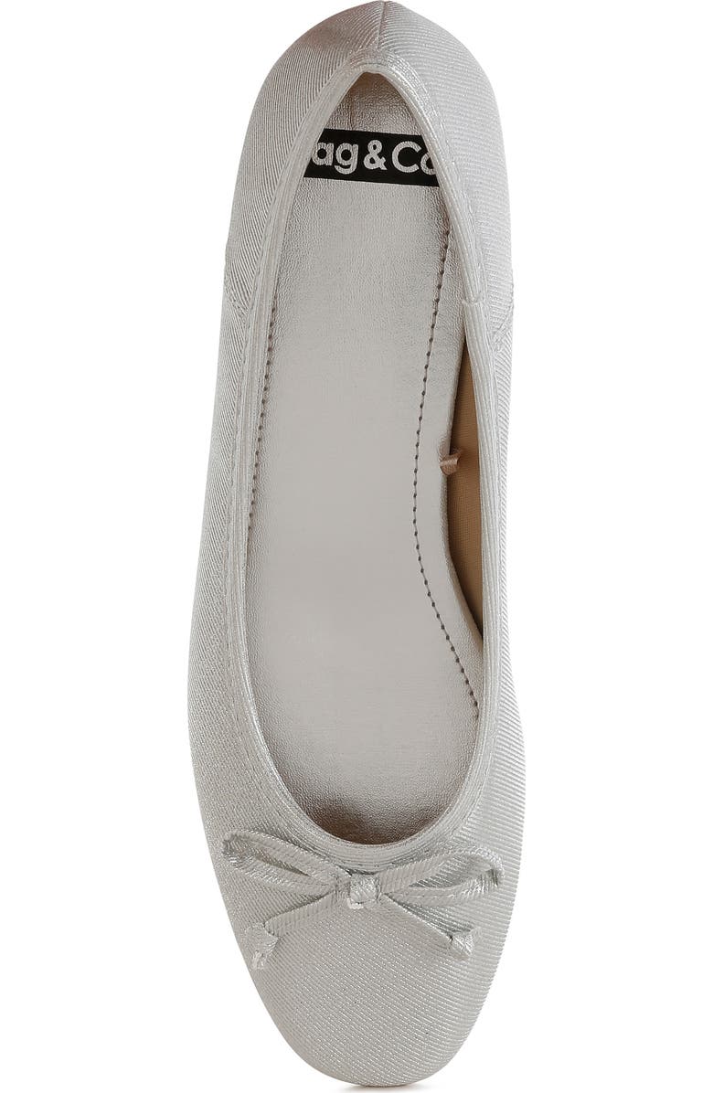 Rag & Co Asghin Metallic Ballet Flat, Alternate, color, Silver