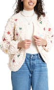 SAACHI Cross Stitched Pompom Cardigan