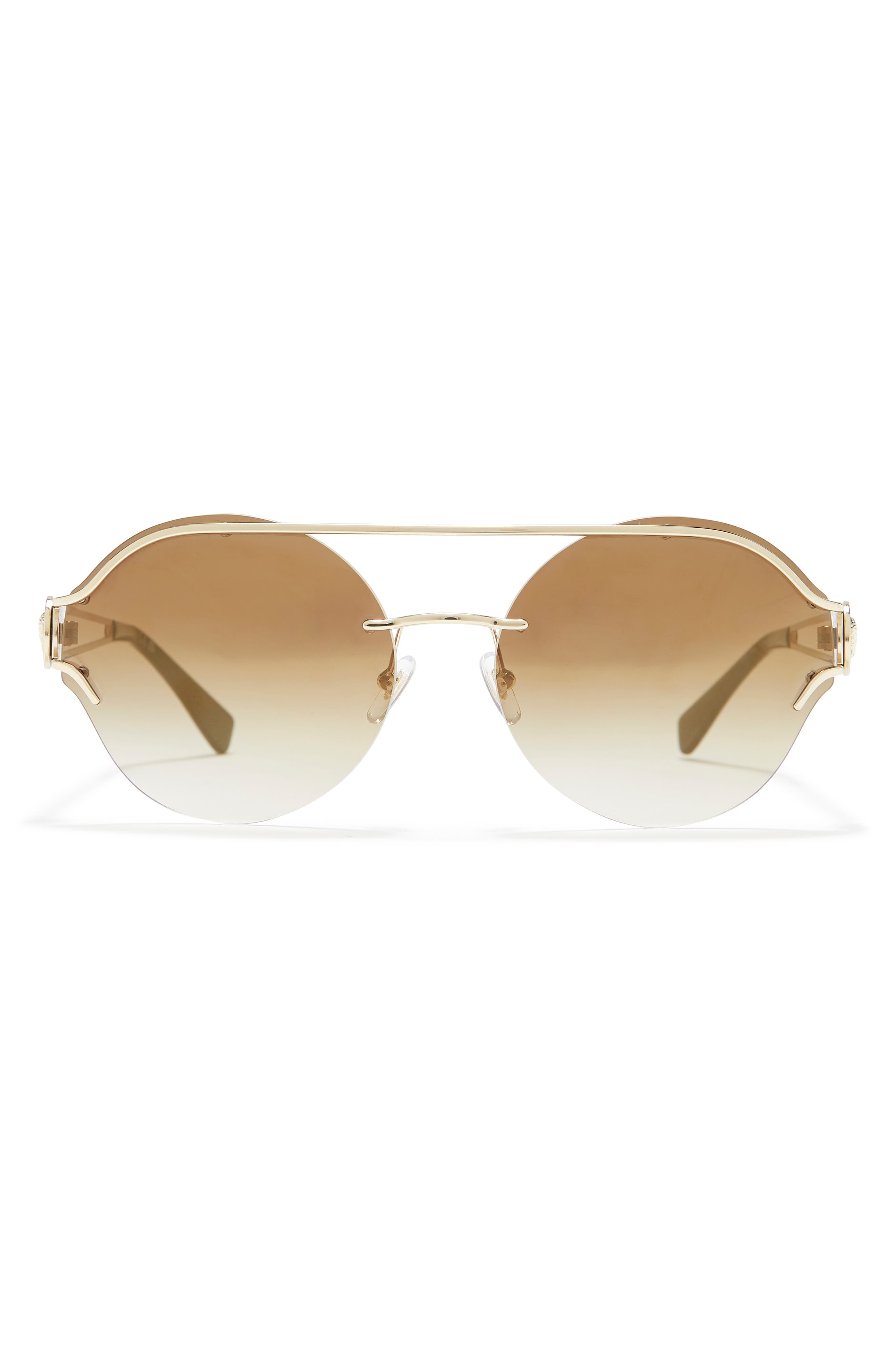Versace 61mm Round Mirror Sunglasses