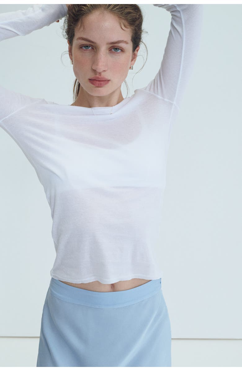 H&M Asymmetric Viscose Skirt, Alternate, color, 