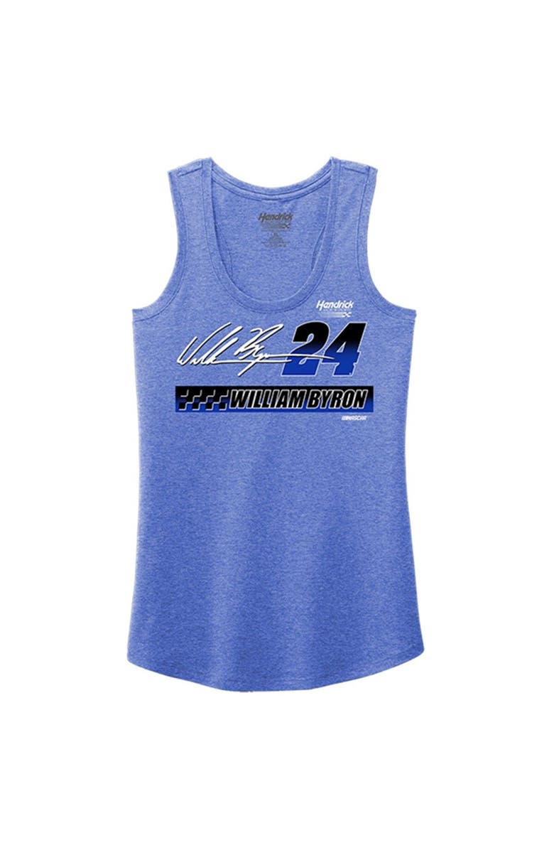 HENDRICK MOTORSPORTS TEAM COLLECTION Women's Hendrick Motorsports Team Collection Royal William Byron Racerback Tank Top, Alternate, color, 