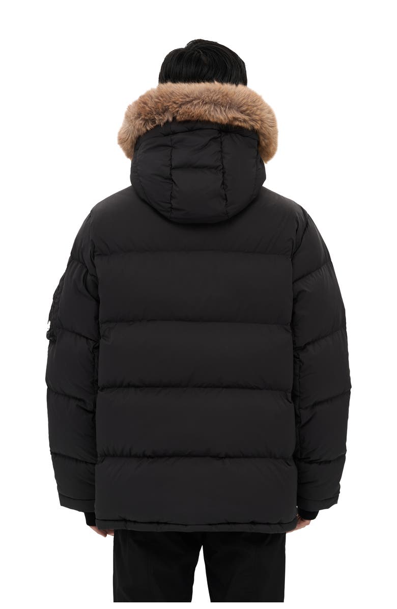 AlphaStyle Minto Mens Detachable Hood Puffer, Alternate, color, Black