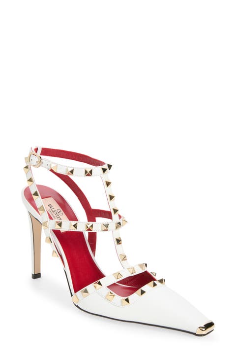 Rockstud Ankle Strap Pump