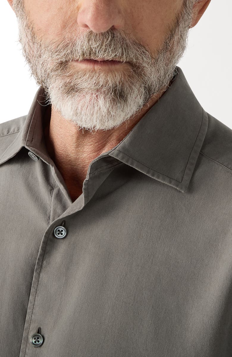 ZEGNA Silk Shirt, Alternate, color, Dark Taupe