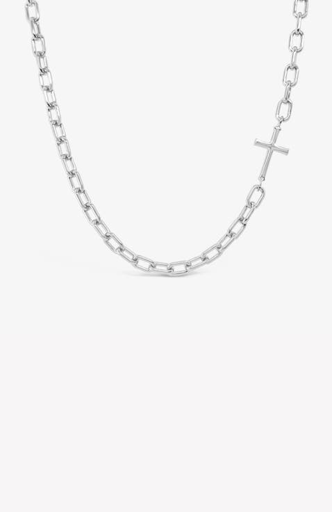Mini Chain Breaker Cross Necklace