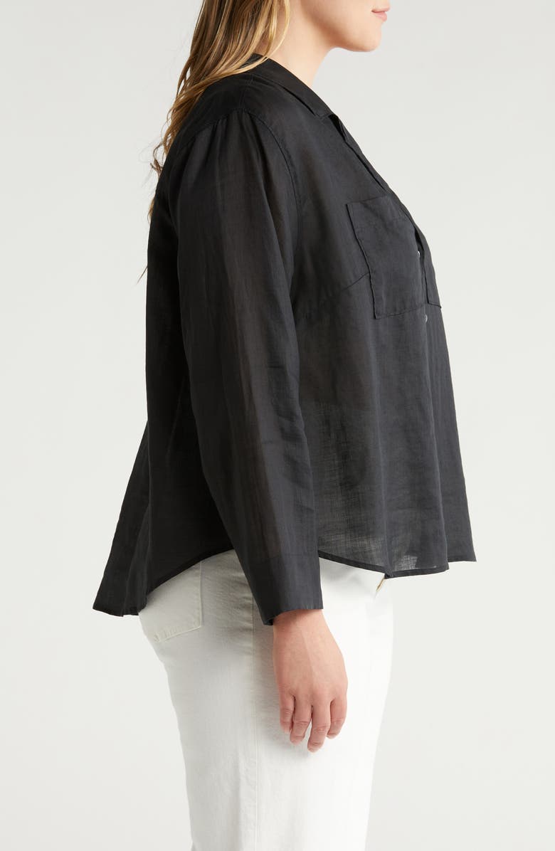 Madewell Resort Long Sleeve Ramie Shirt, Alternate, color,