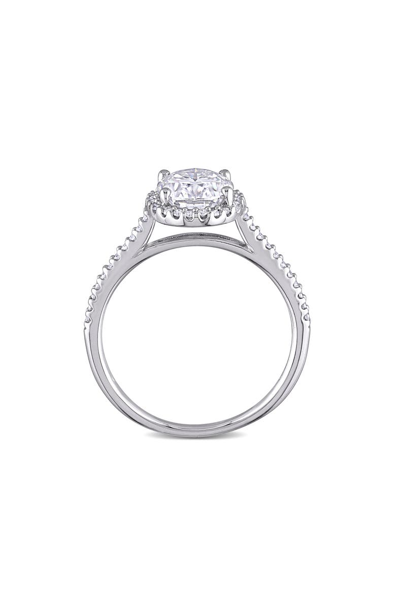 DELMAR Oval Cut Lab-Created Moissanite Halo Ring, Alternate, color, 