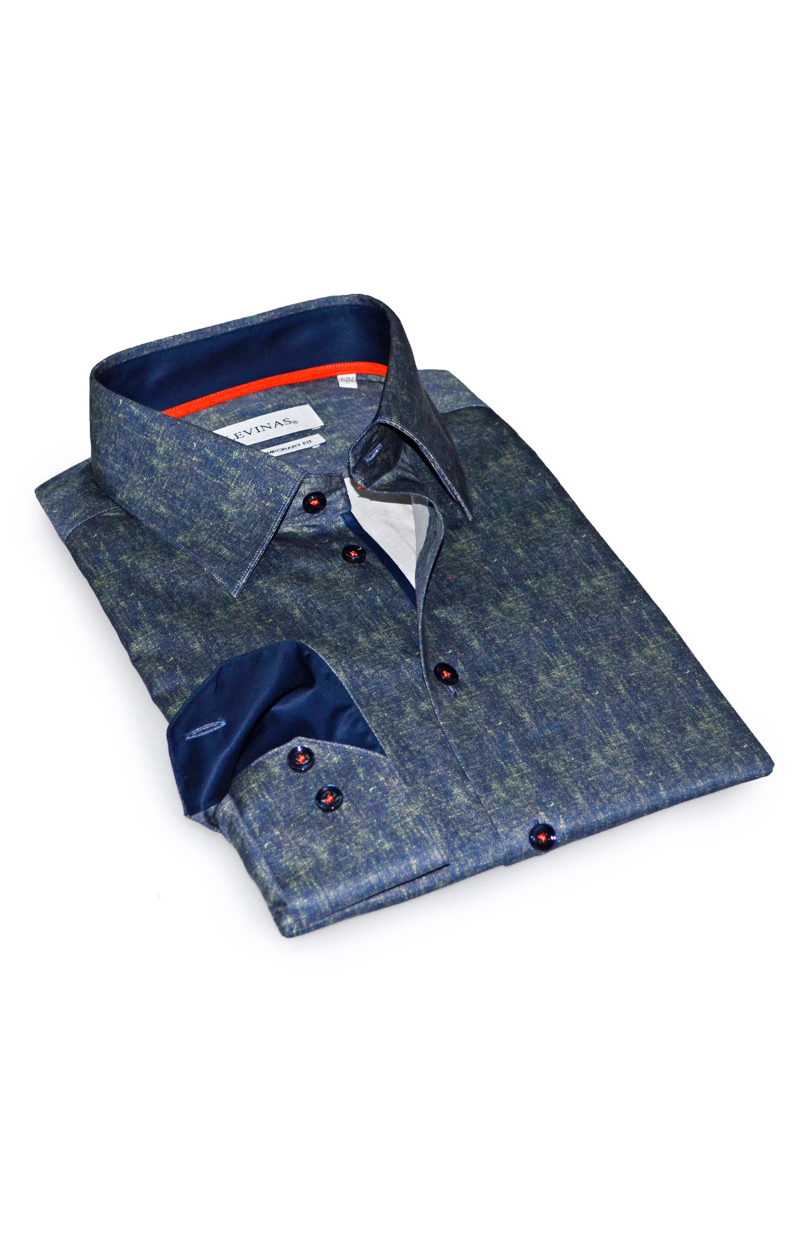 LEVINAS Contemporary Fit Modern Business Dress Shirt