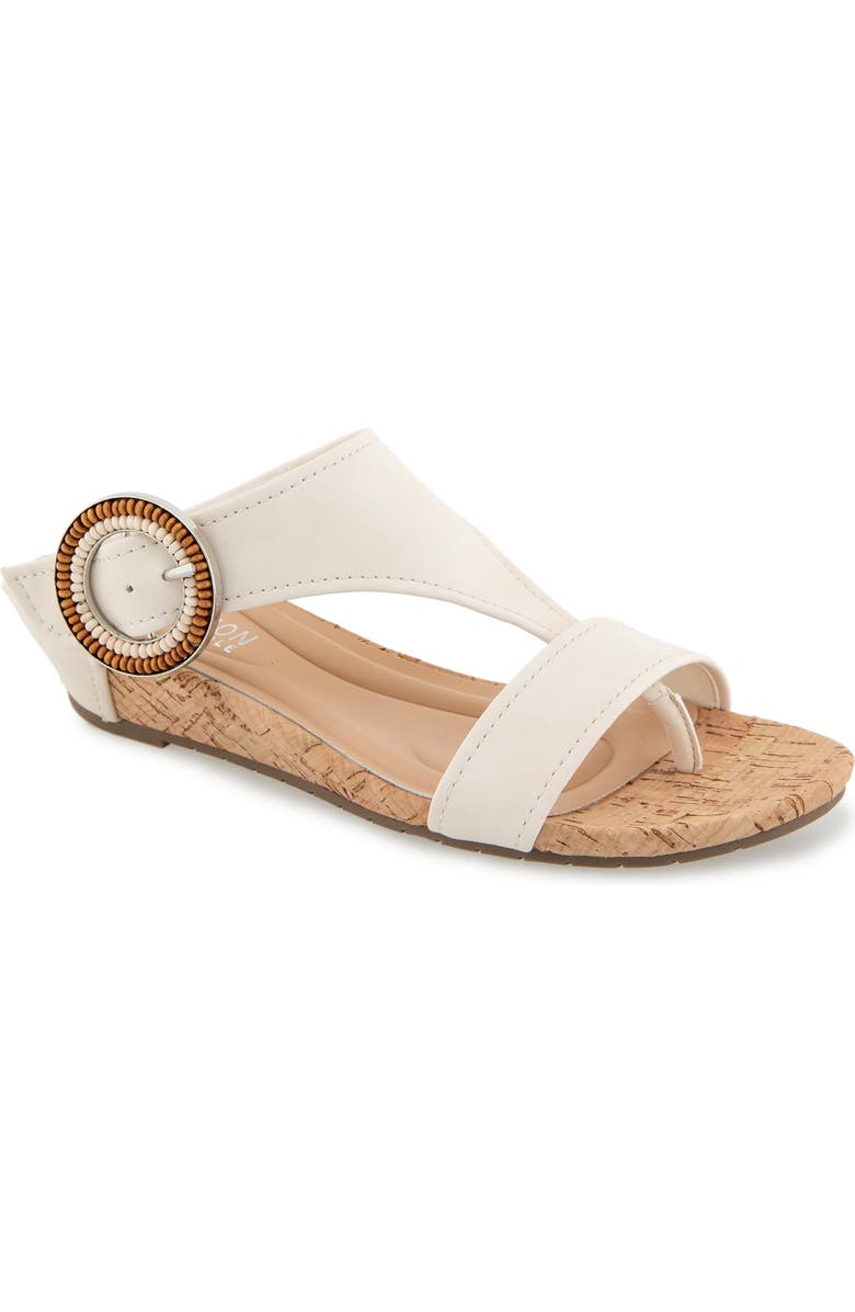 Reaction Kenneth Cole Great Buckle Slide Sandal, Main, color, Off White