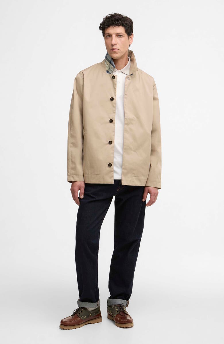 Barbour Rokig Waterproof Short Jacket, Alternate, color, Washed Stone/ Highliand Lake