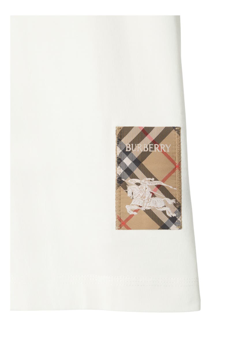 Check Label Cotton T-shirt, Alternate, color, Chalk white