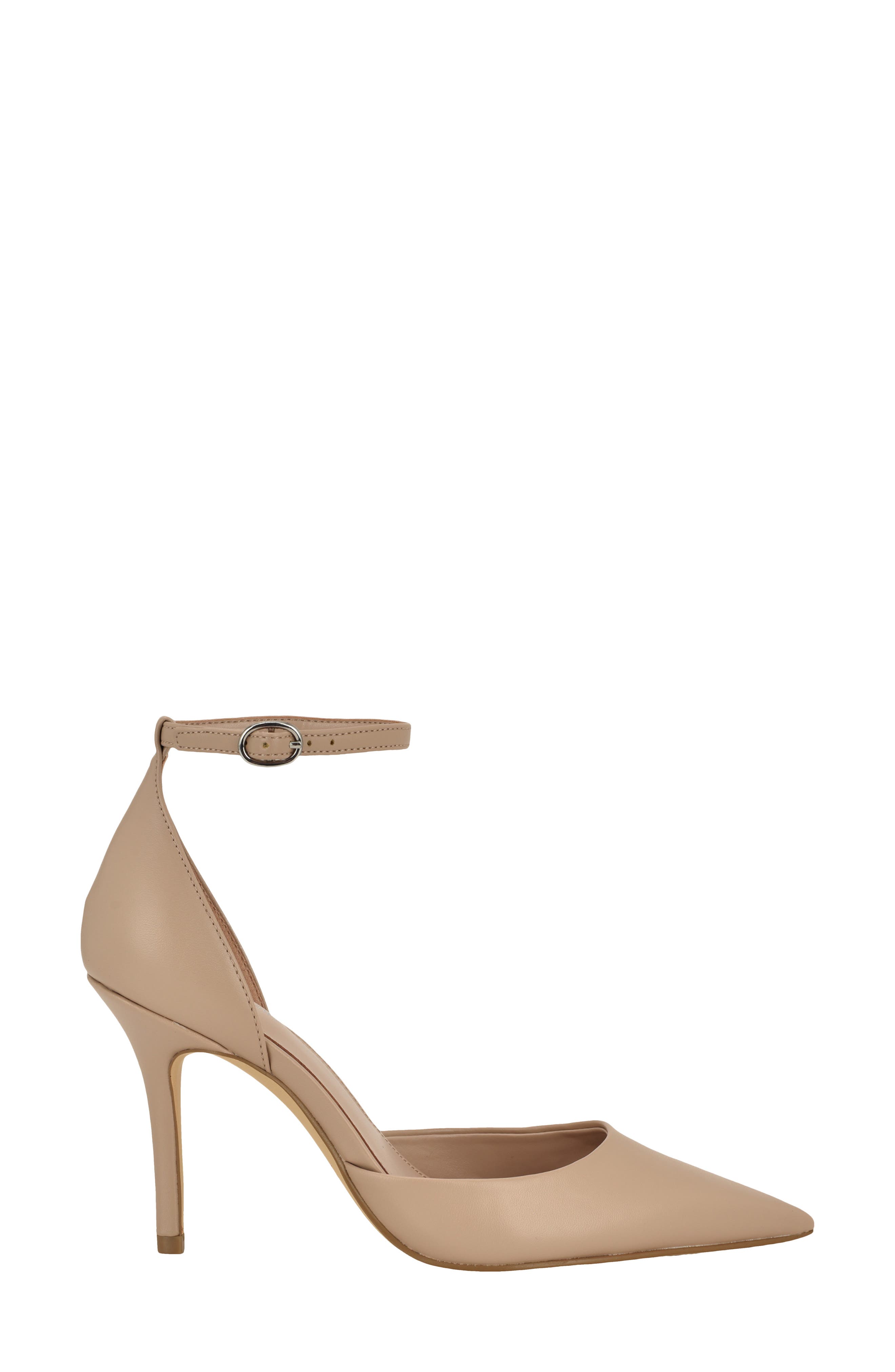 Olettia Ankle Strap Pointed Toe Pump, Alternate, color, LIGHT NATURAL