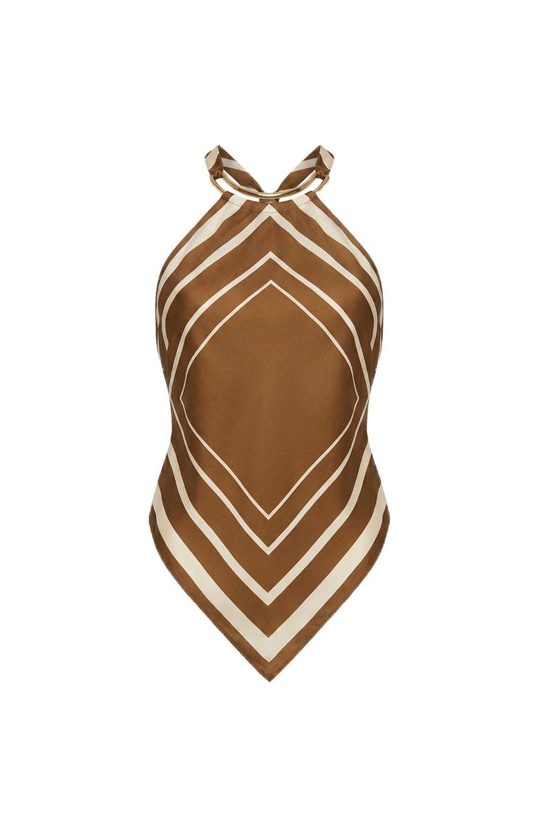 NICHOLAS Skye Top, Alternate, color, Spice Ivory Scarf Print