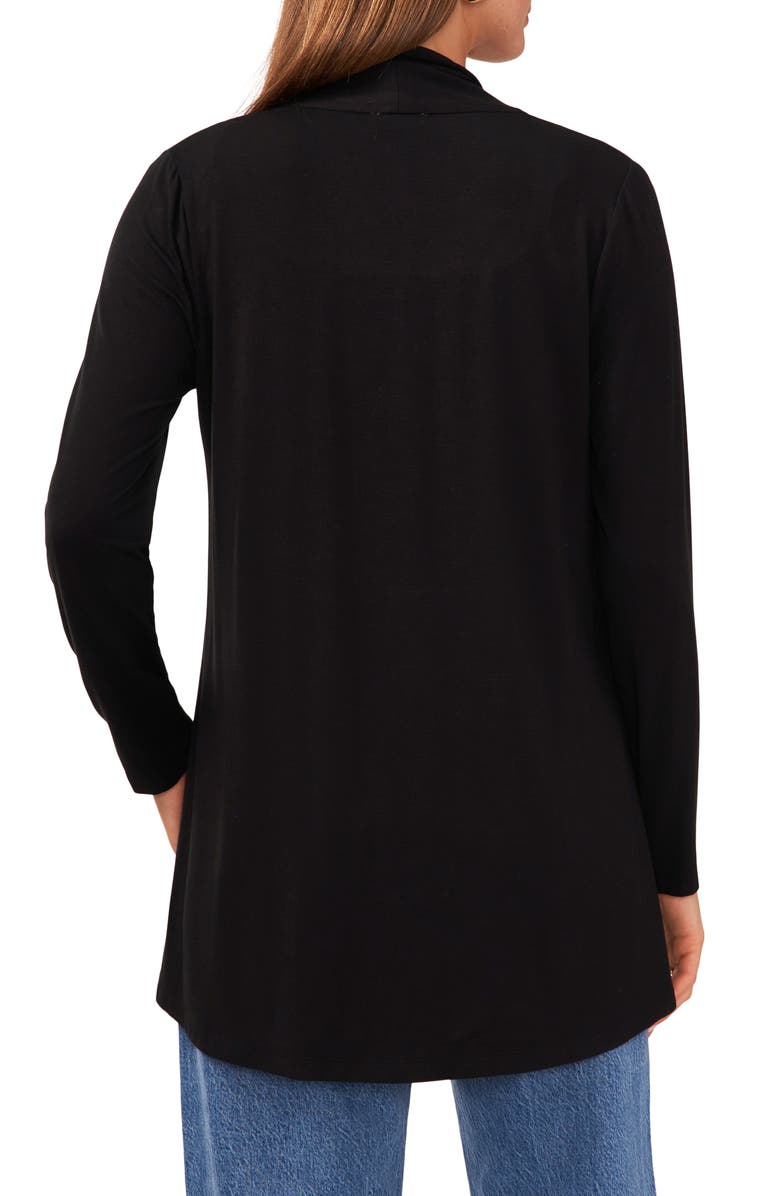 Vince Camuto Open Front Cardigan, Alternate, color, Rich Black