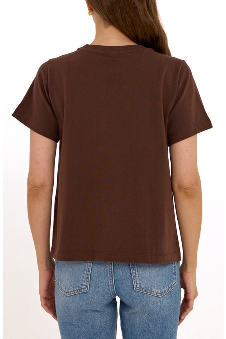 Beth Essential Organic Cotton T-Shirt, Alternate, color, COFFEE