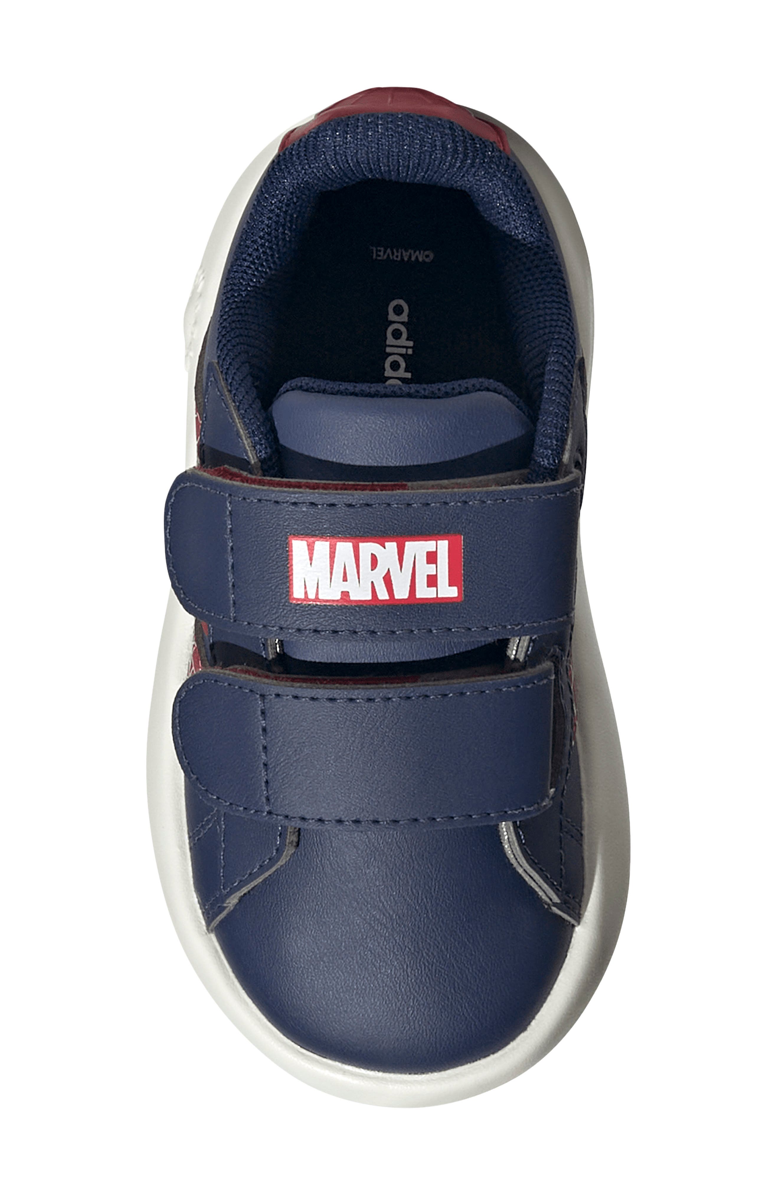 adidas Kids' Grand Court Sneaker, Alternate, color, Dark Blue/ Maroon/ Off White