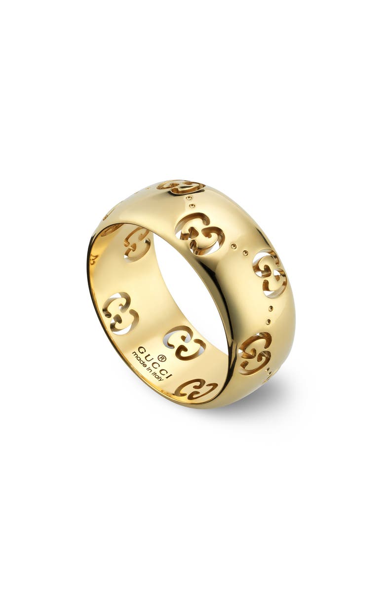 Gucci Icon GG Cutout Ring, Alternate, color, Yellow Gold