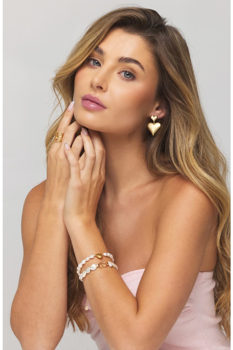 Paris with Love Drop Earrings, Alternate, color, GOLD
