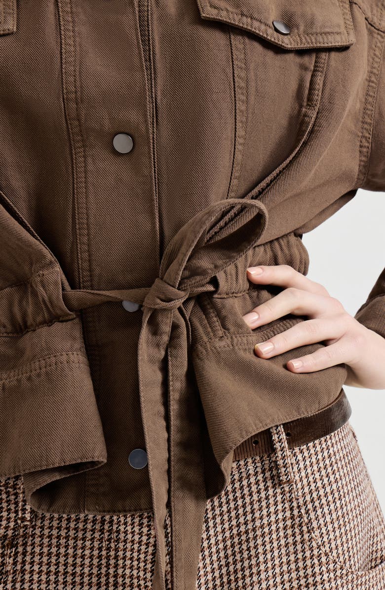 Brunello Cucinelli Garment-dyed cover outerwear jacket, Alternate, color, Cigar