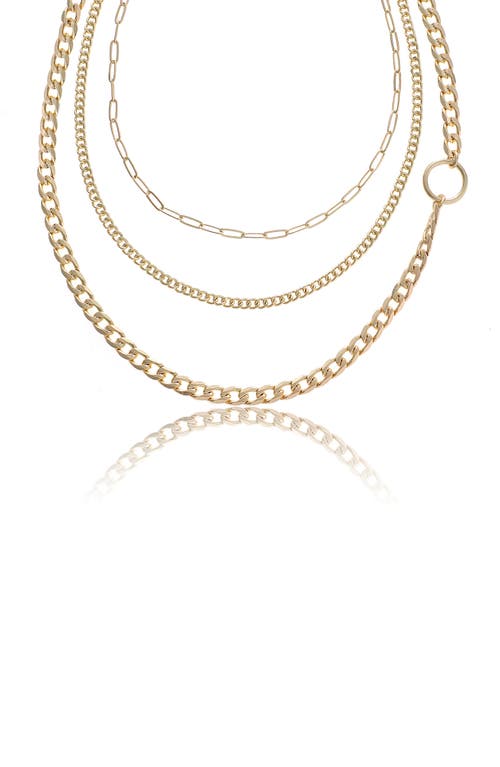 Ettika Triple Chain Layered Necklace