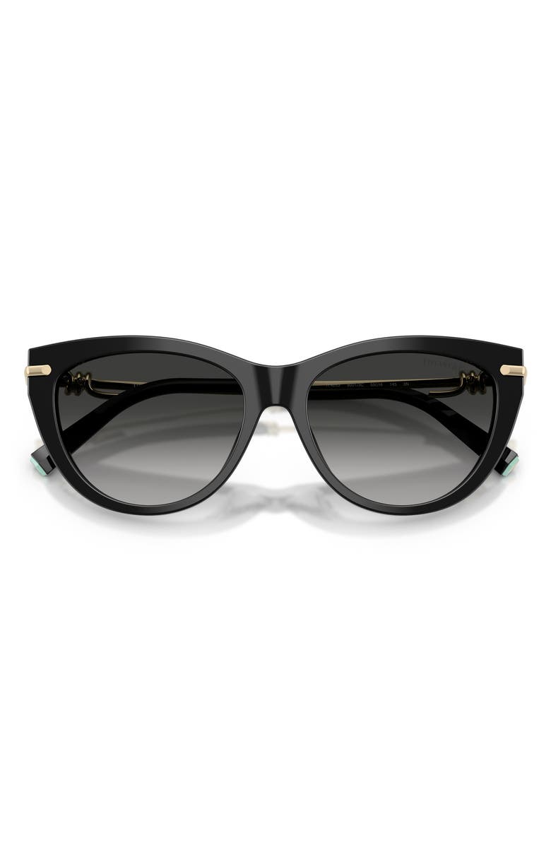 Tiffany & Co. 55mm Cat Eye Sunglasses, Alternate, color, Black / Grey Gradient