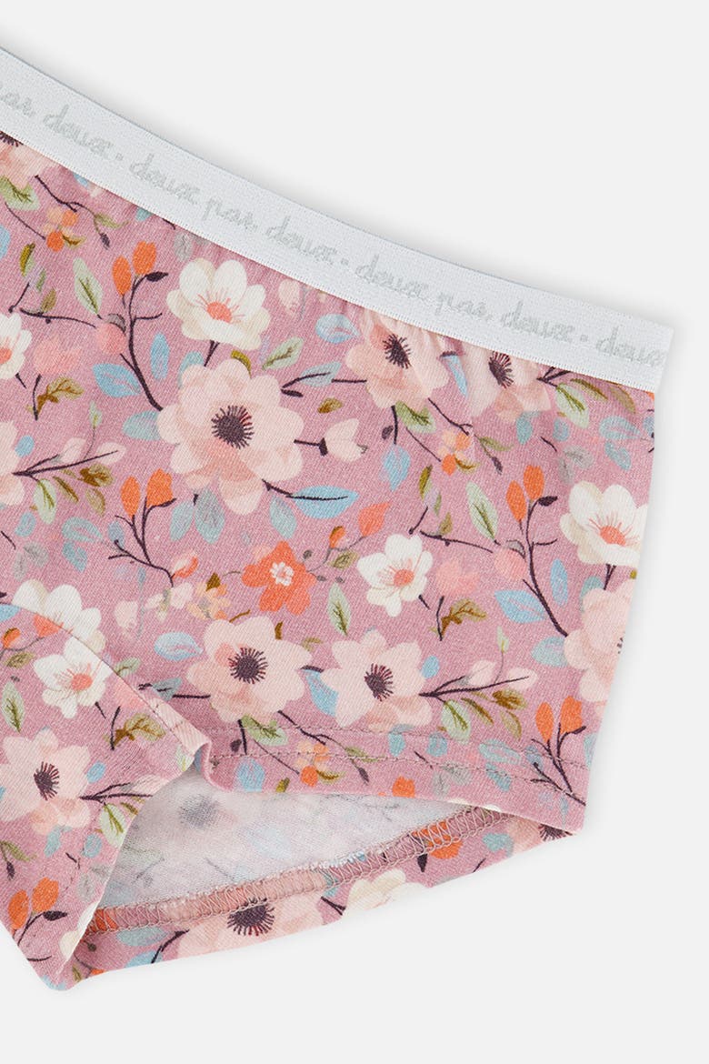 Feminine Organic Cotton Full Coverage 3-Pack Boyshort Panties, Alternate, color, Feminine Print