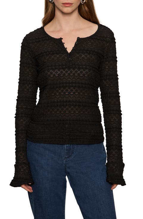 Lovely Lace Henley (Regular & Petite)
