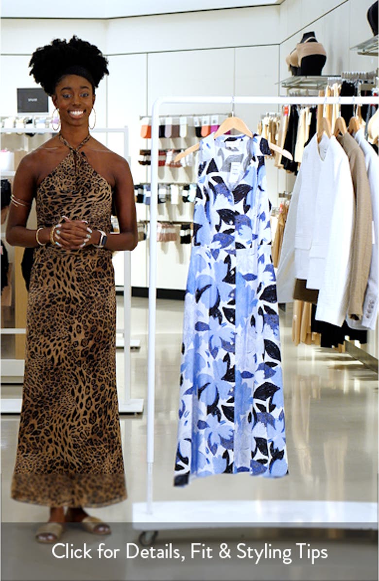 Floral Print Sleeveless Dress, sales video thumbnail