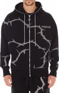 HVMAN Embellished Zip-Up Hoodie