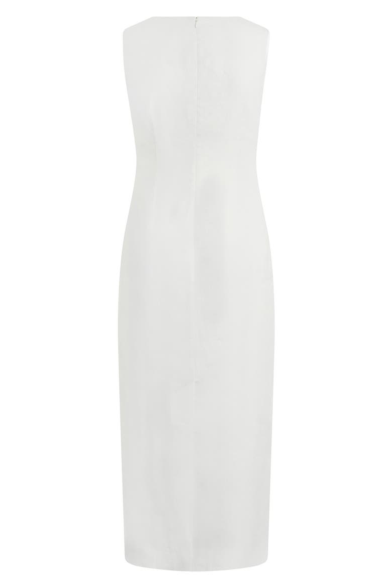 The Perfect Opportunity Linen Blend Midi Dress, Alternate, color, WHITE