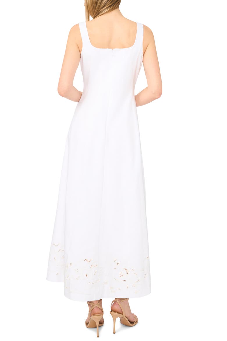 Seamed A-Line Maxi Dress, Alternate, color, BRIGHT WHITE