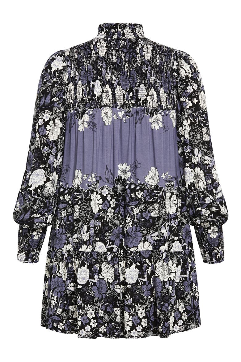 Cassia Long Sleeve Shift Dress, Alternate, color, BLUE FLORAL PLC