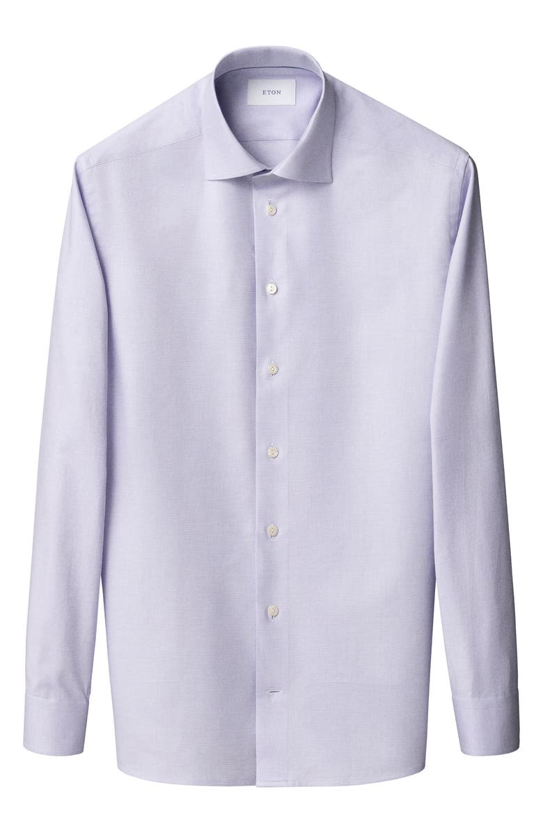 Eton Slim Fit Twill Dress Shirt, Alternate, color, Light Purple