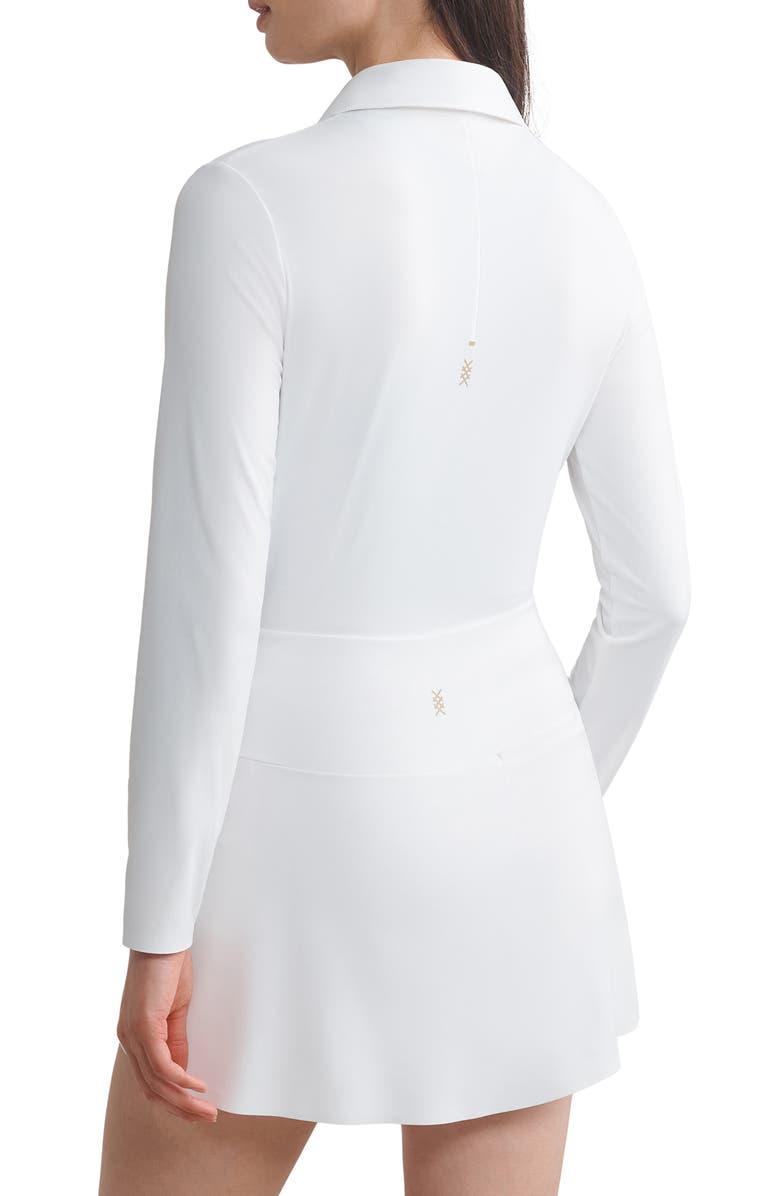 Rhone Course To Court Long Sleeve Polo, Alternate, color, Snow White