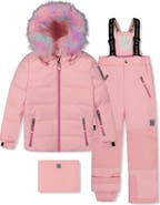 Deux par Deux Play Faux Fur Jacket & Pants Two Piece Snowsuit