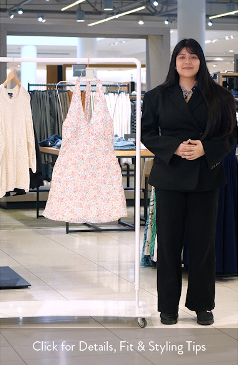 Floral Halter Minidress, sales video thumbnail