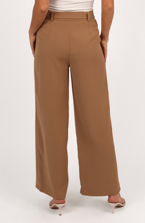 Petal And Pup Petal & Pup Elaine O-ring Belted Wide Leg Pants In Brown