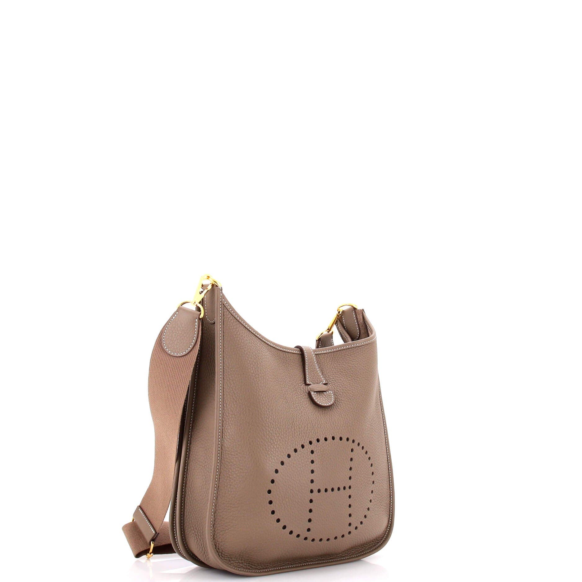Pre-Owned Hermes Evelyne Bag Gen III Clemence PM, Alternate, color, Etoupe