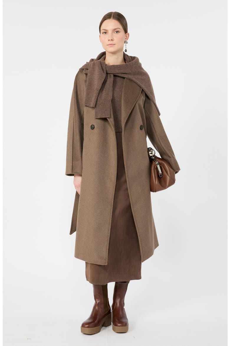 Resina Virgin Wool Coat, Alternate, color, MARRON GLACE