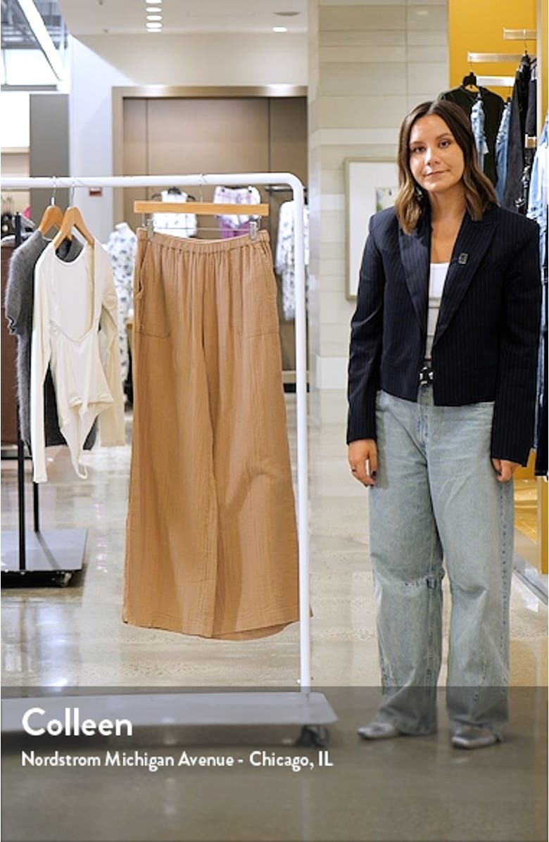 What a Vibe Wide Leg Organic Cotton Gauze Pants, sales video thumbnail