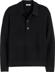 Madewell Three-Button Merino Wool Polo Sweater
