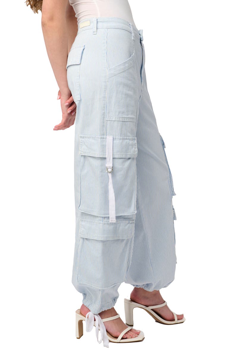 BLANKNYC Railroad Stripe Cargo Jeans, Alternate, color, Keeps Cool