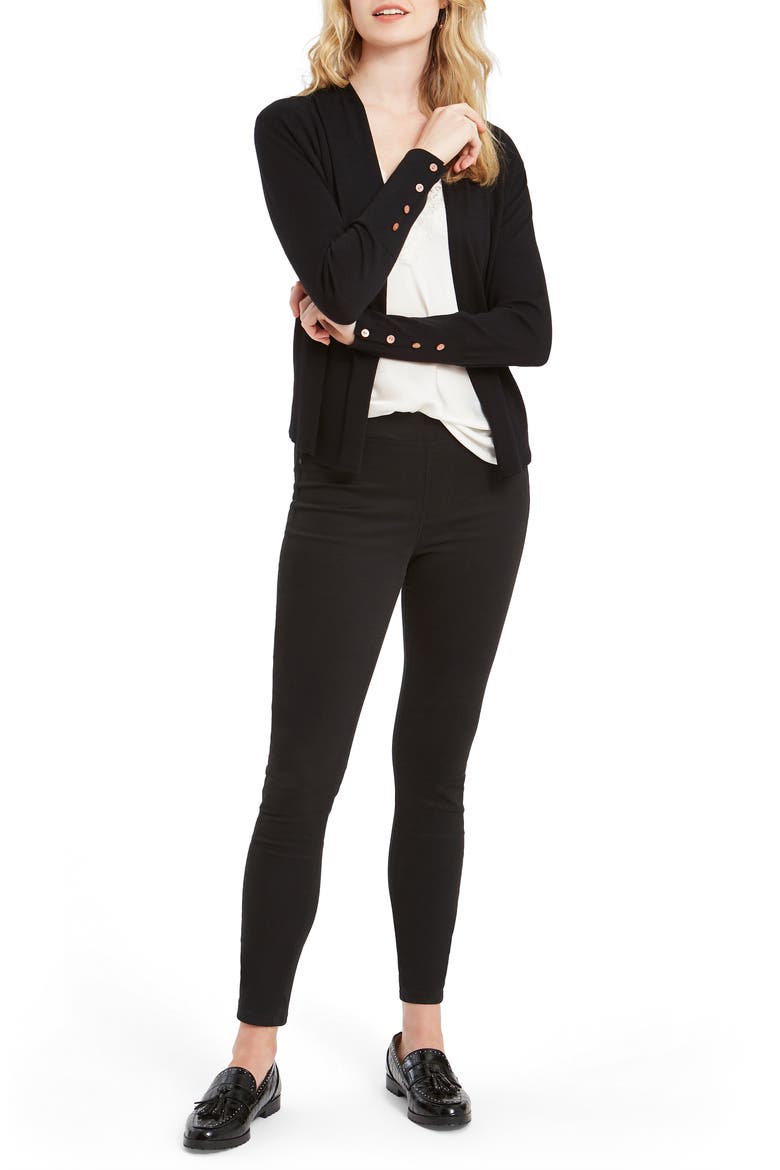 Book Club Open Cardigan, Alternate, color, BLACK ONYX