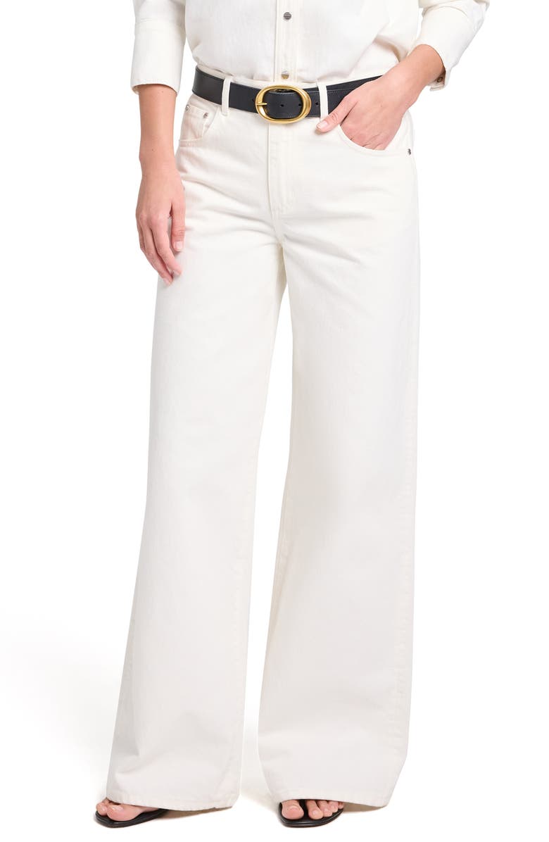 TWP Tiny Dancer Mid Rise Wide Leg Jeans, Main, color, White