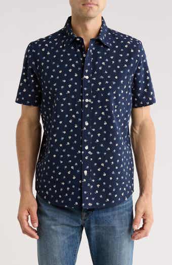 14th & Union Floral Cotton Seersucker Short Sleeve Shirt