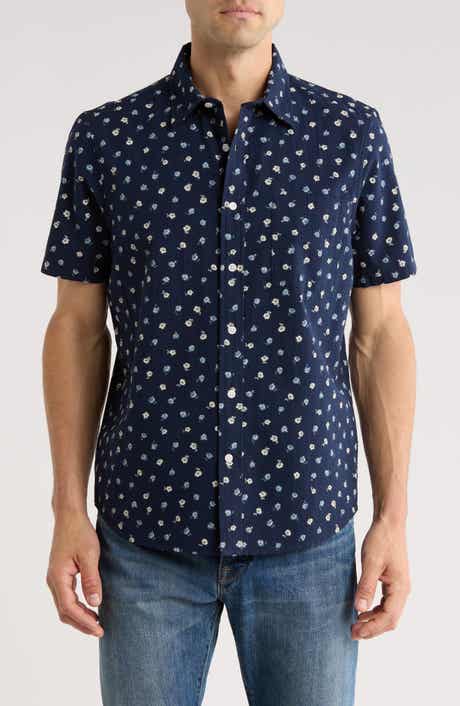 14th & Union Floral Cotton Seersucker Short Sleeve Shirt